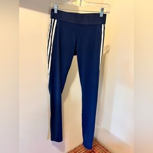 Adidas Womens Athletic Leggings Blue Size Medium
